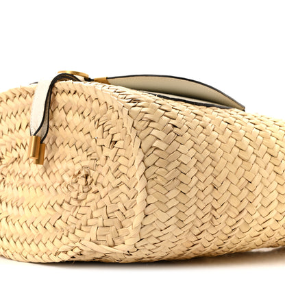 Chloe Raffia Grain Calfskin Medium Marcie Basket White 10 of 13