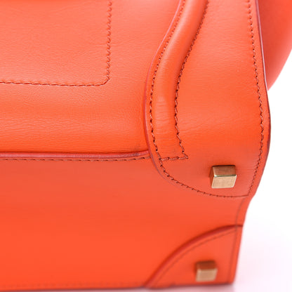 Celine Smooth Calfskin Mini Luggage Orange 8 of 11