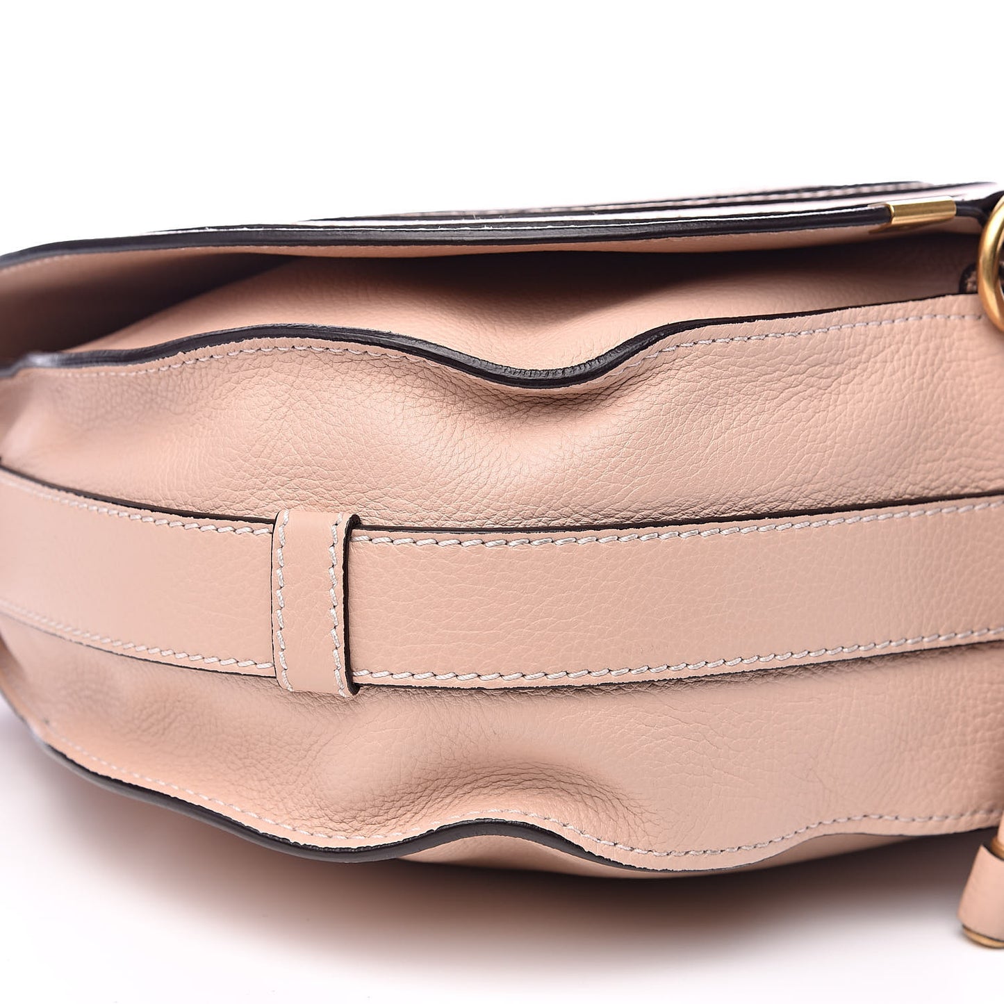 Calfskin Medium Marcie Round Crossbody Bag Blush Nude