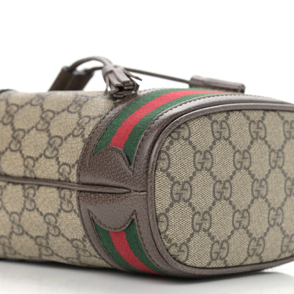 Gucci GG Supreme Monogram Web Mini Ophidia Bucket Bag Brown 9 of 11