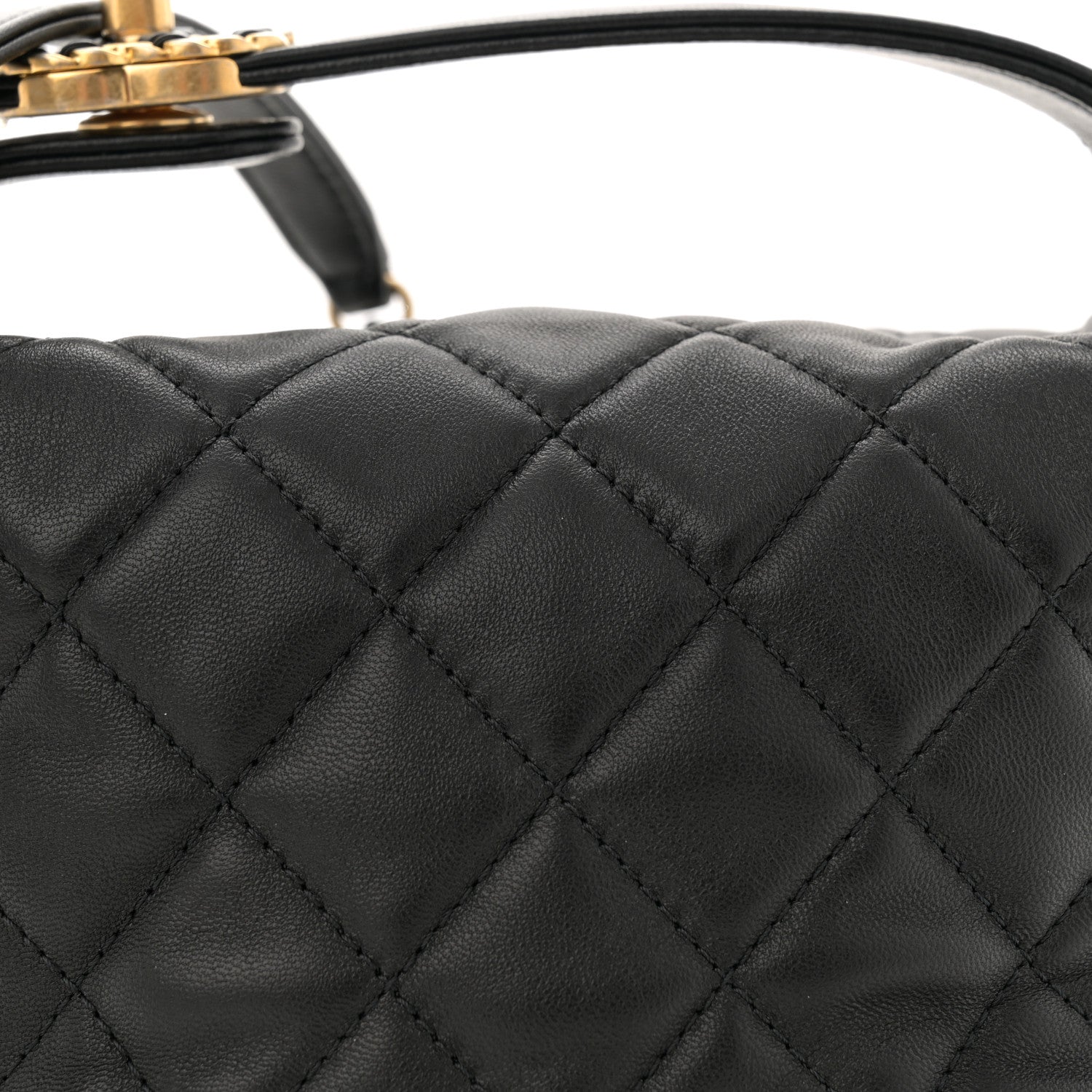 Chanel Lambskin Quilted Small Perfect Meeting Hobo Black 8 of 10