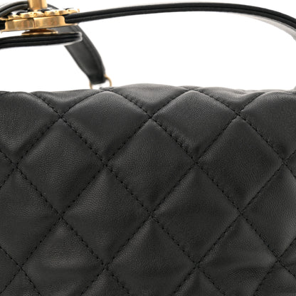 Chanel Lambskin Quilted Small Perfect Meeting Hobo Black 8 of 10