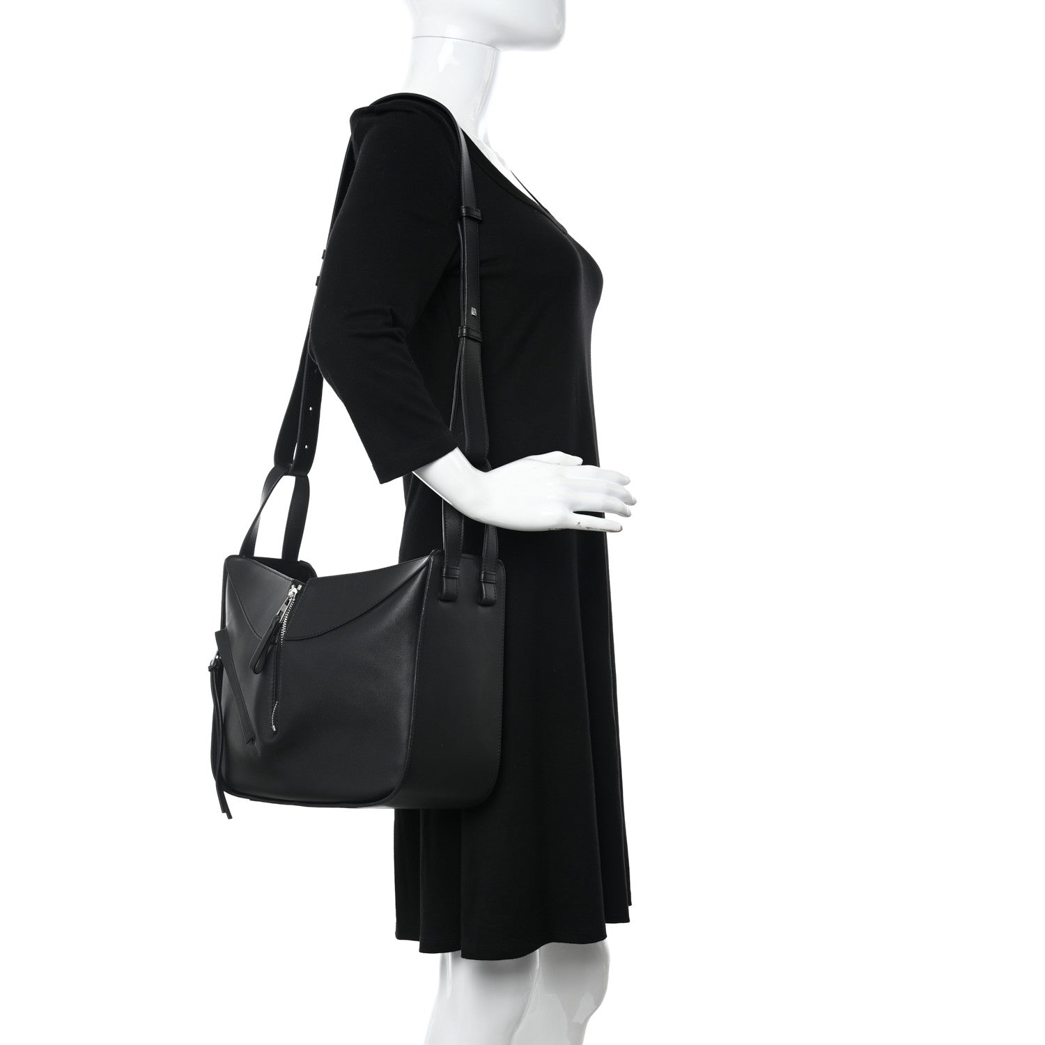 Loewe Calfskin Small Hammock Shoulder Bag Black 2 of 10