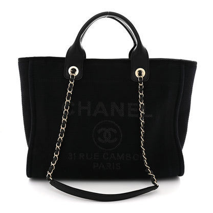 Chanel Mixed Fibers Small Deauville Tote Black 1 of 11