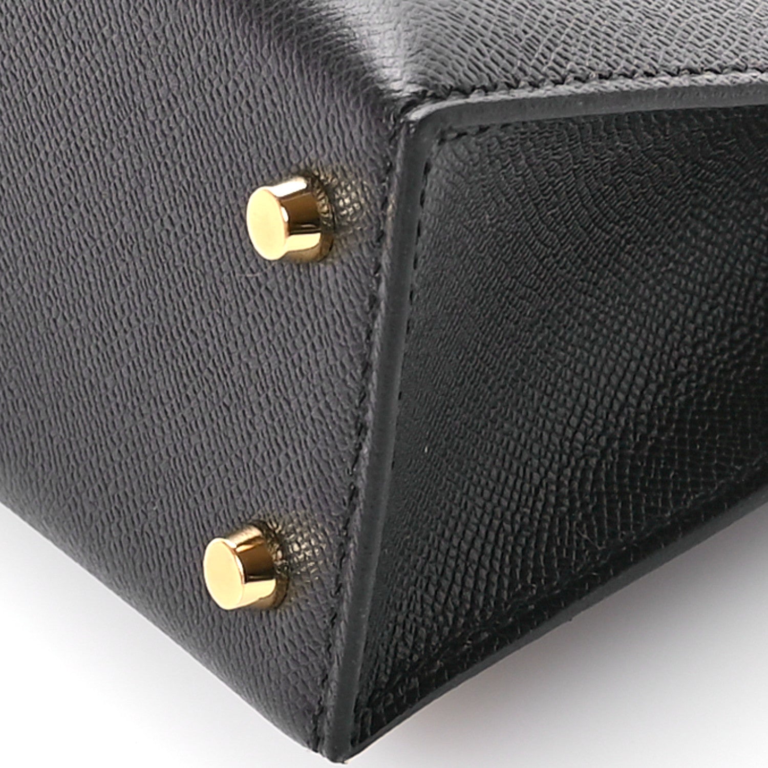 Hermes Madame Calfskin Shiny Alligator Mini Kelly Sellier Touch 20 Black 9 of 10