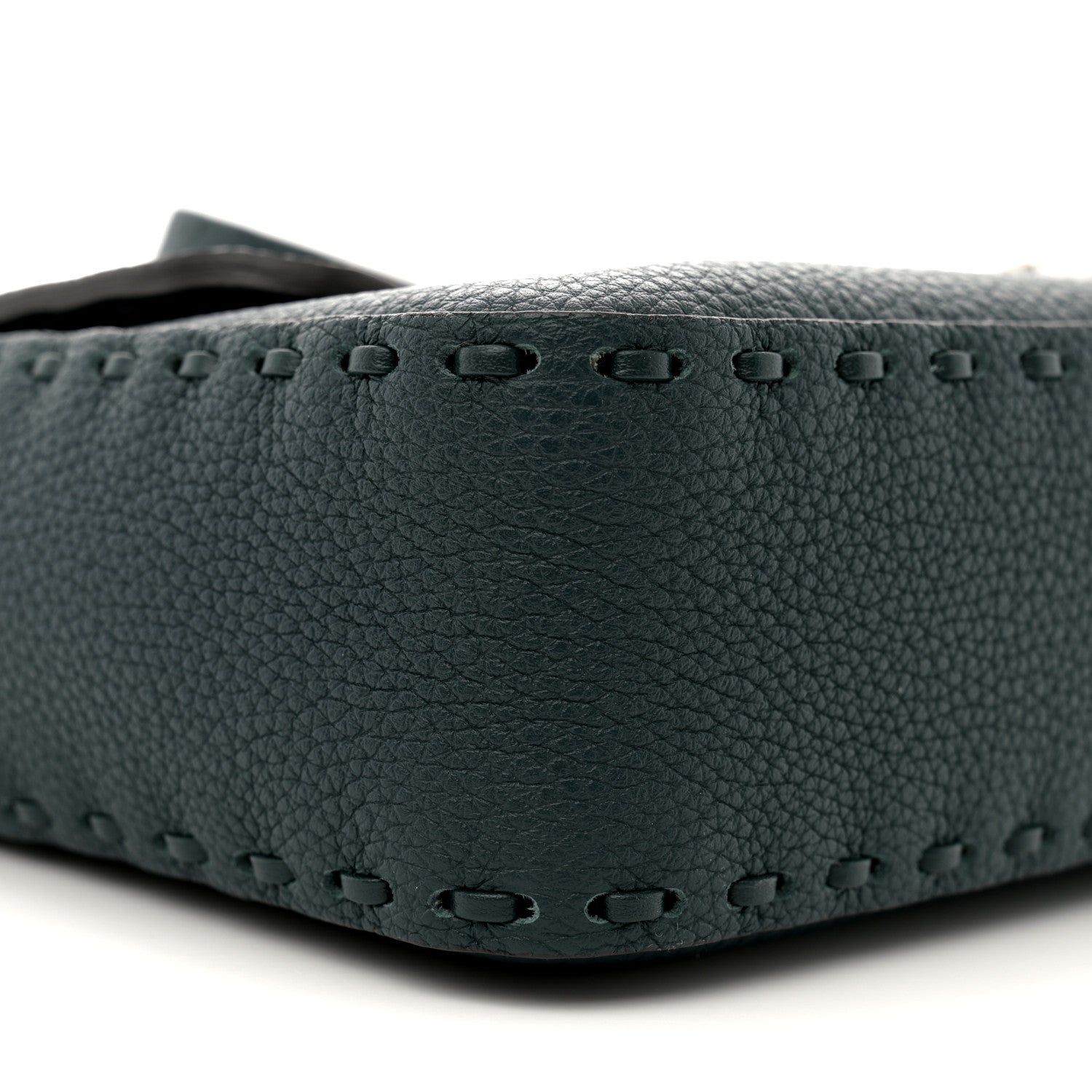 Fendi Cuoio Roma Sellerissima Nappa Sintetica Tape Stitch Baguette Amazzonia 9 of 10