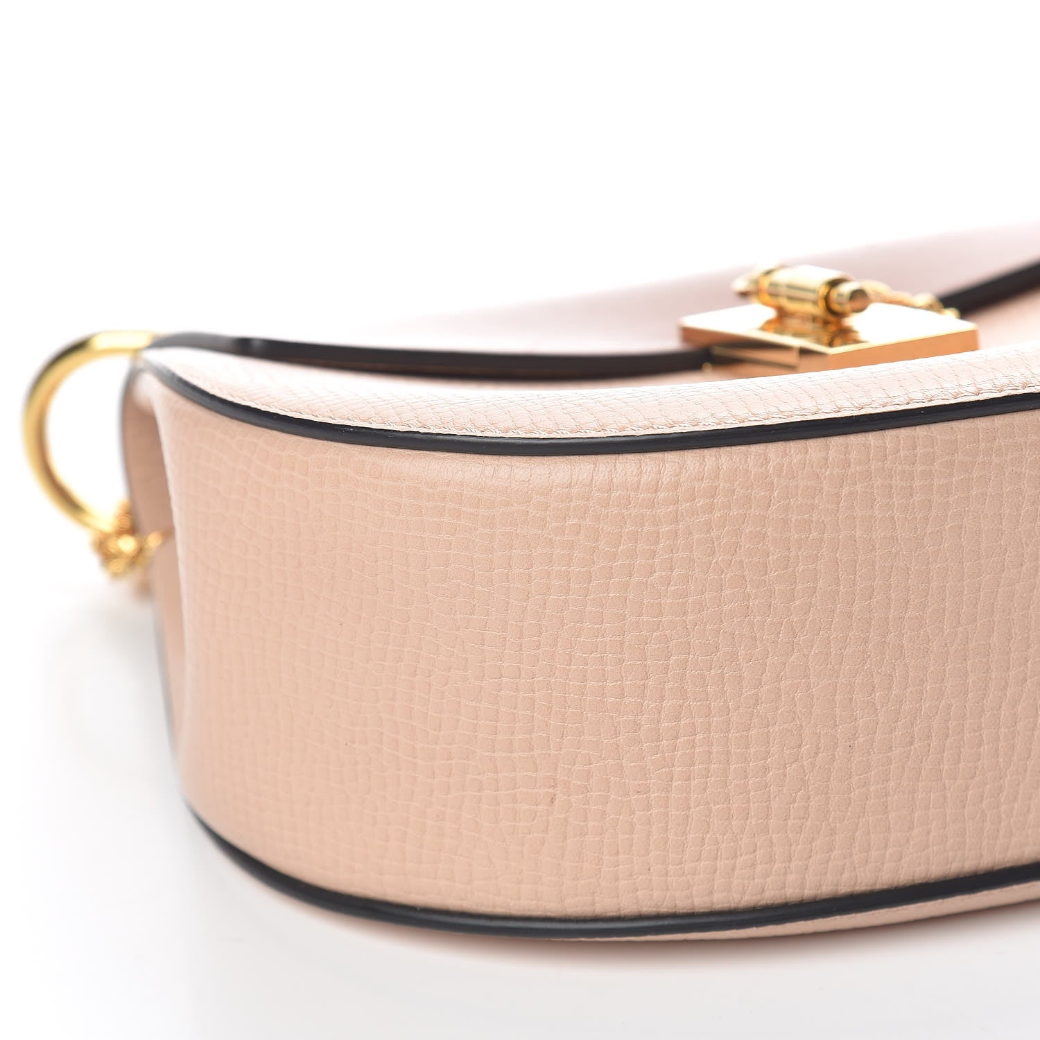 Chloe Grained Calfskin Lambskin Bi-Color Drew Shoulder Bag Powder Beige Mustard 7 of 10
