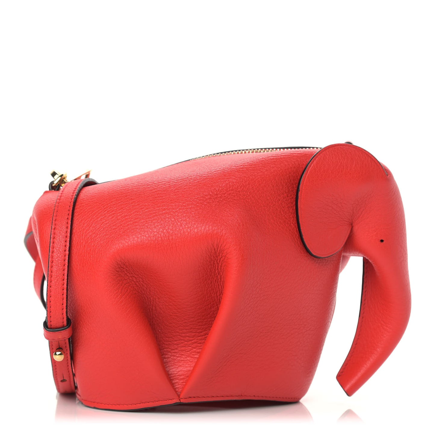 Calfskin Mini Elephant Crossbody Bag Scarlet Red