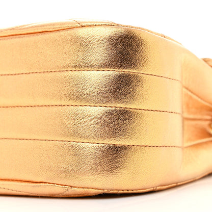 Chanel Metallic Lambskin Quilted Envelope Single Flap Gold 10 of 12
