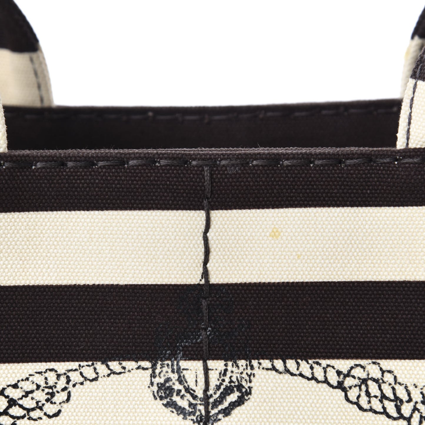 Canapa Striped Logo Tote Tabacco