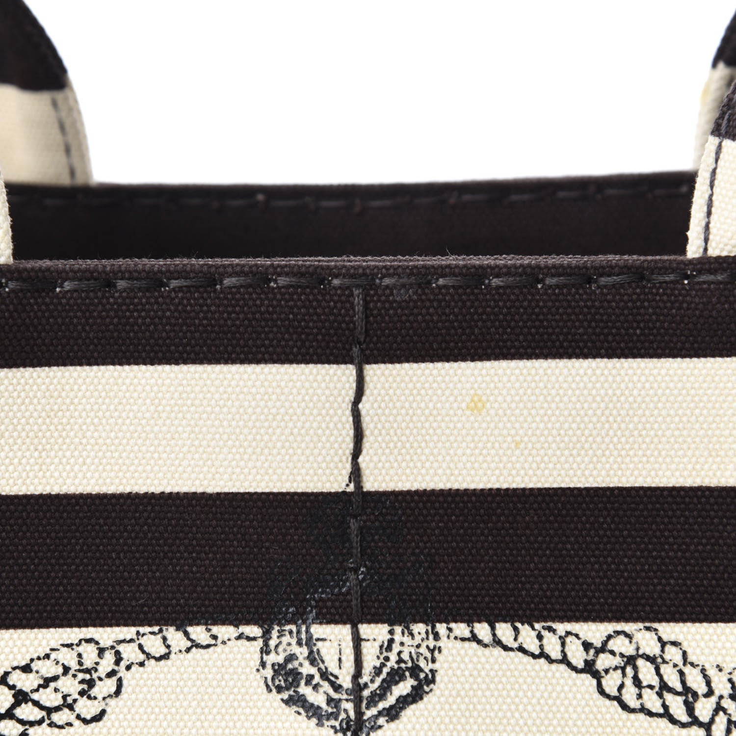 Prada Canapa Striped Logo Tote Tabacco 12 of 15