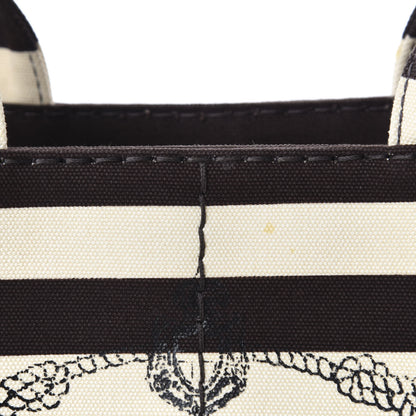 Prada Canapa Striped Logo Tote Tabacco 12 of 15
