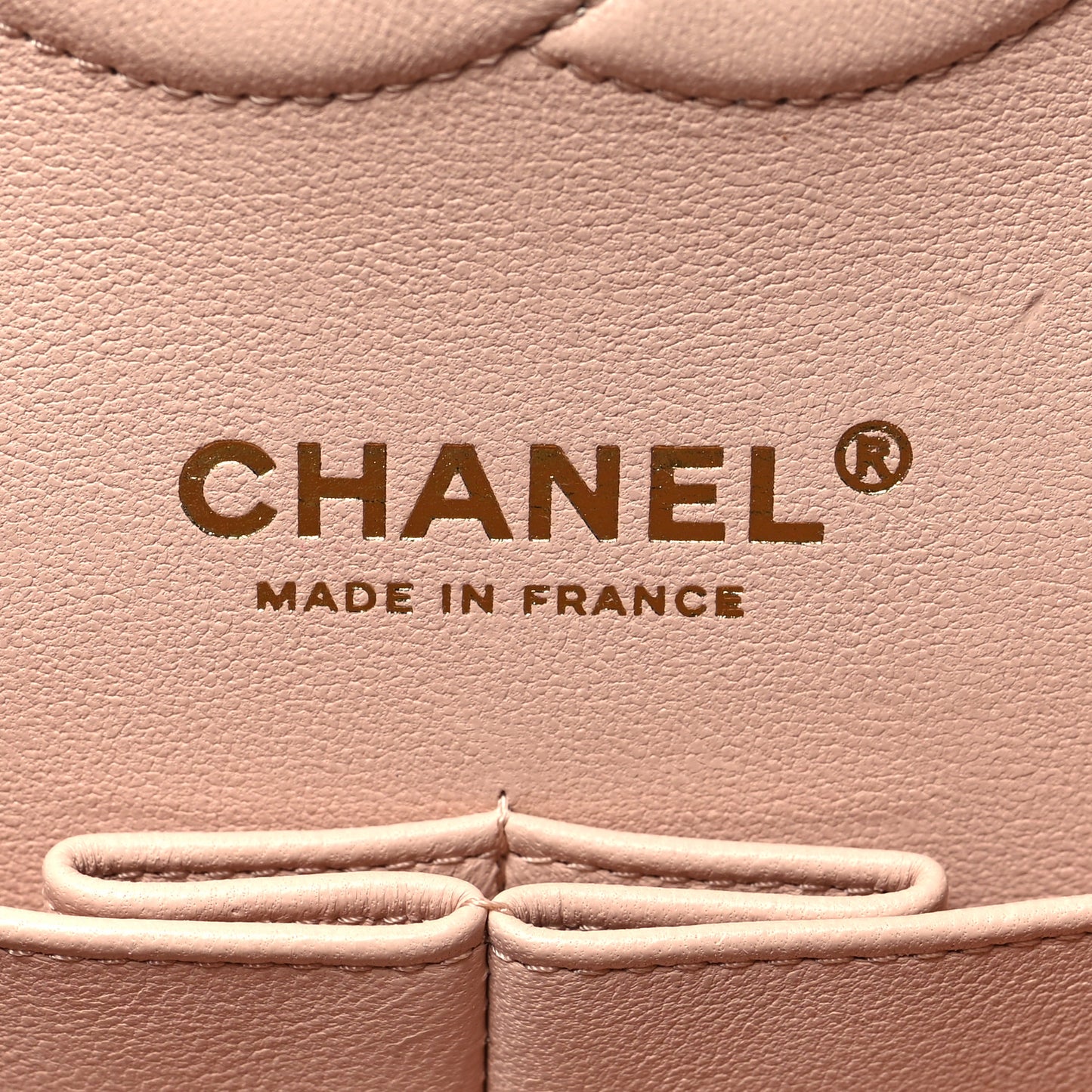 Caviar Quilted Medium Double Flap Light Beige