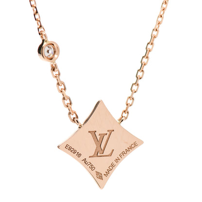 Louis Vuitton 18K Pink Gold Diamond Carnelian Color Blossom BB Star Pendant Necklace 4 of 5