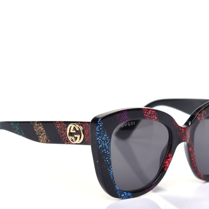 Gucci Acetate Glitter Sunglasses GG0327S Black 7 of 8