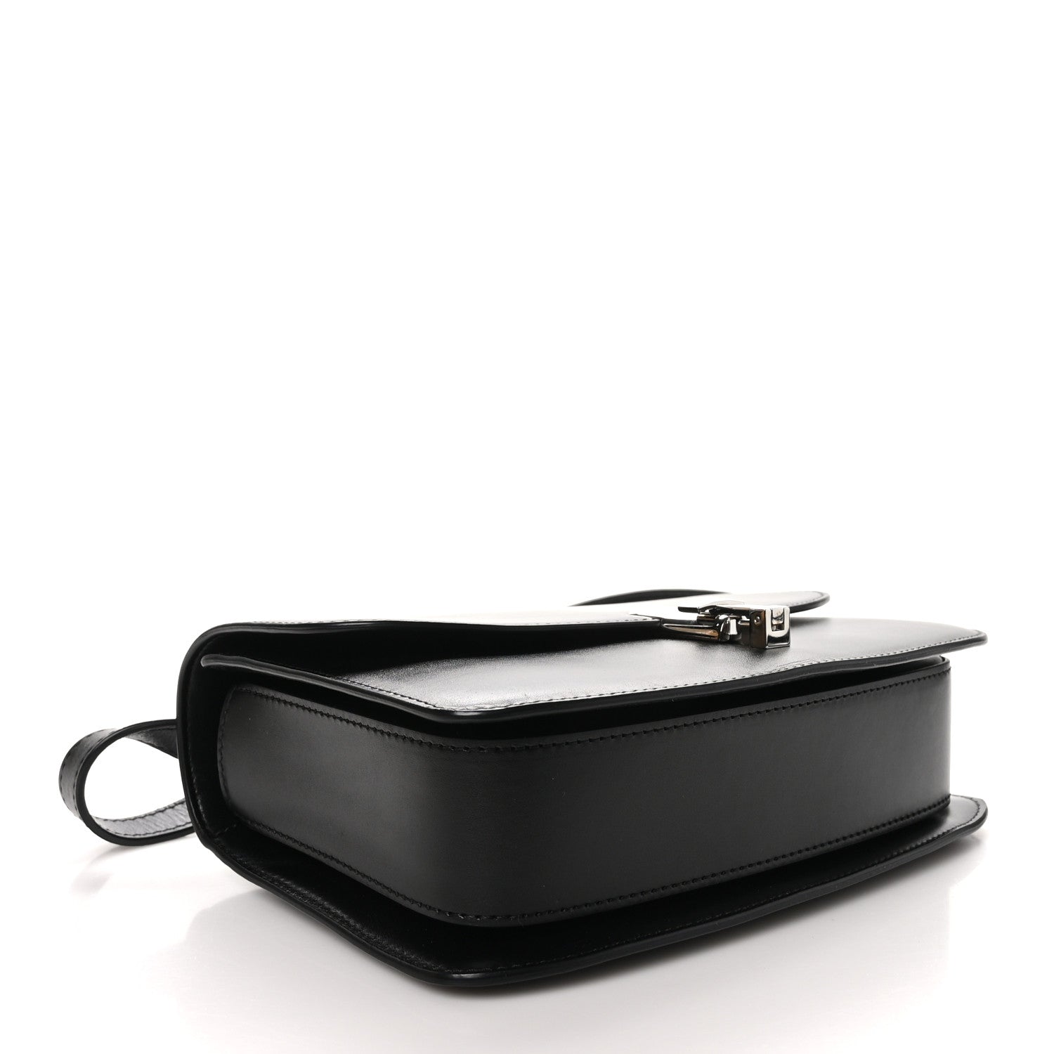 The Row Polished Saddle Calfskin Sofia 8.75 Shoulder Bag Black 4 of 9