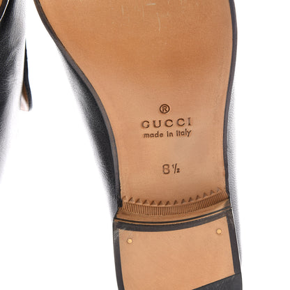 Gucci Goatskin Mens Horsebit Loafers 8.5 Black 6 of 9