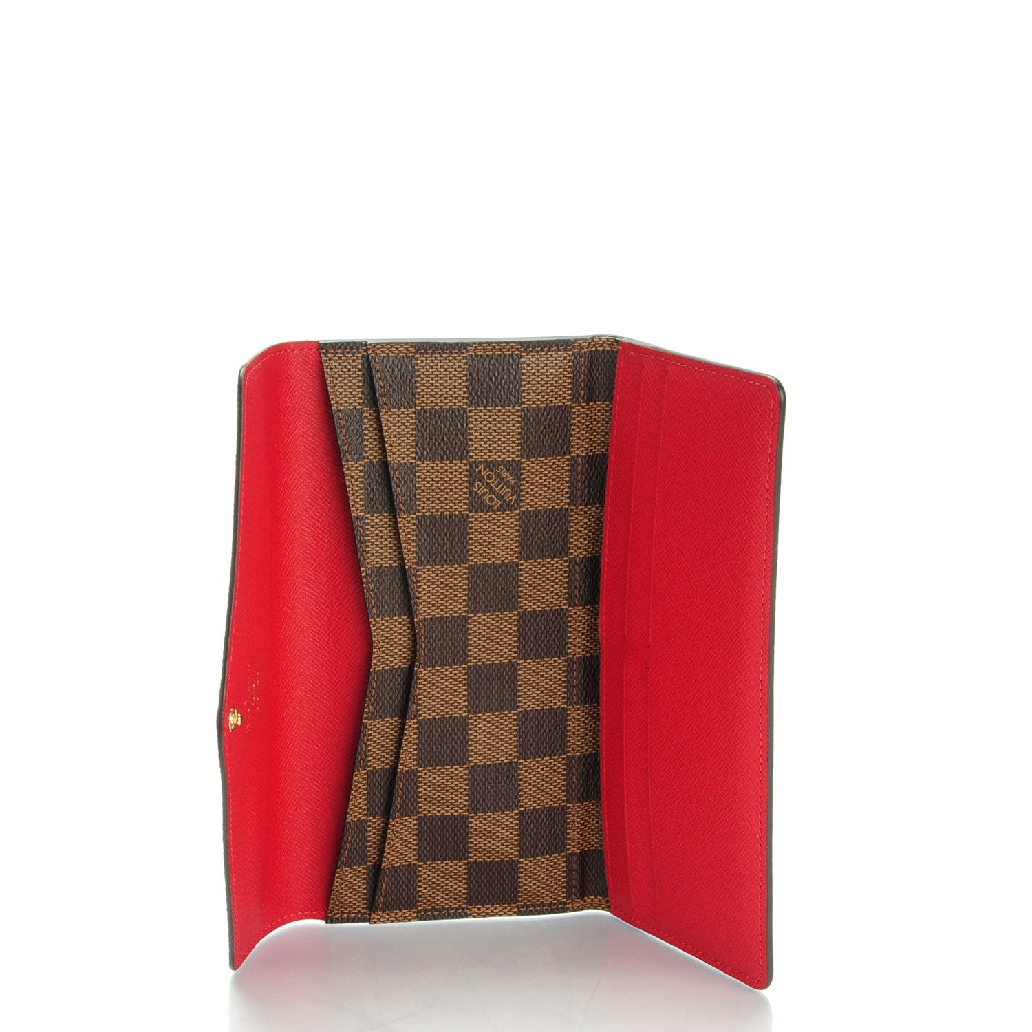 Louis Vuitton Damier Ebene Josephine Wallet Red 5 of 7