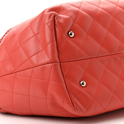 Chanel Calfskin Perforated Up In The Air North South Tote Red 9 of 11