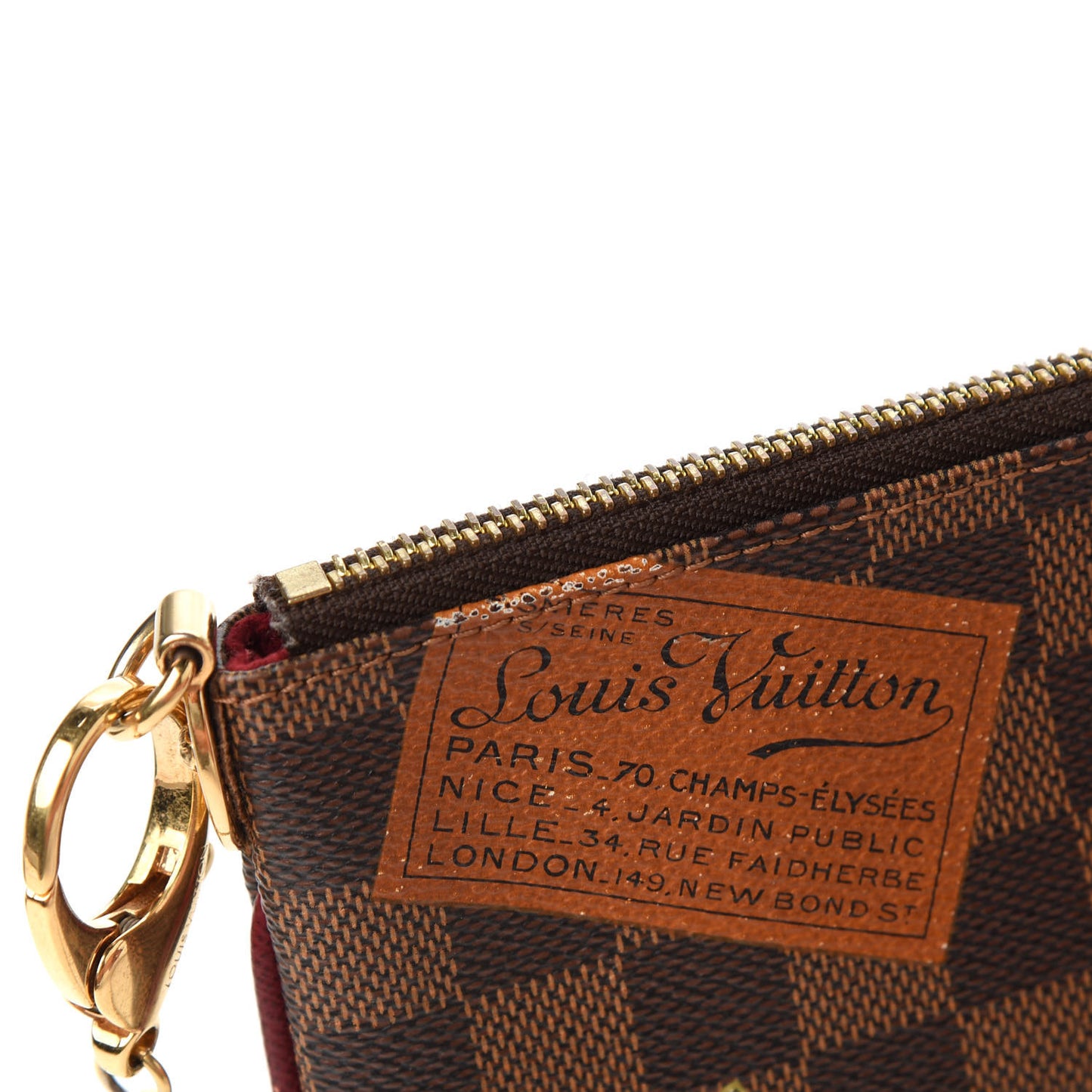 Damier Ebene Trunks Labels Pochette Milla MM