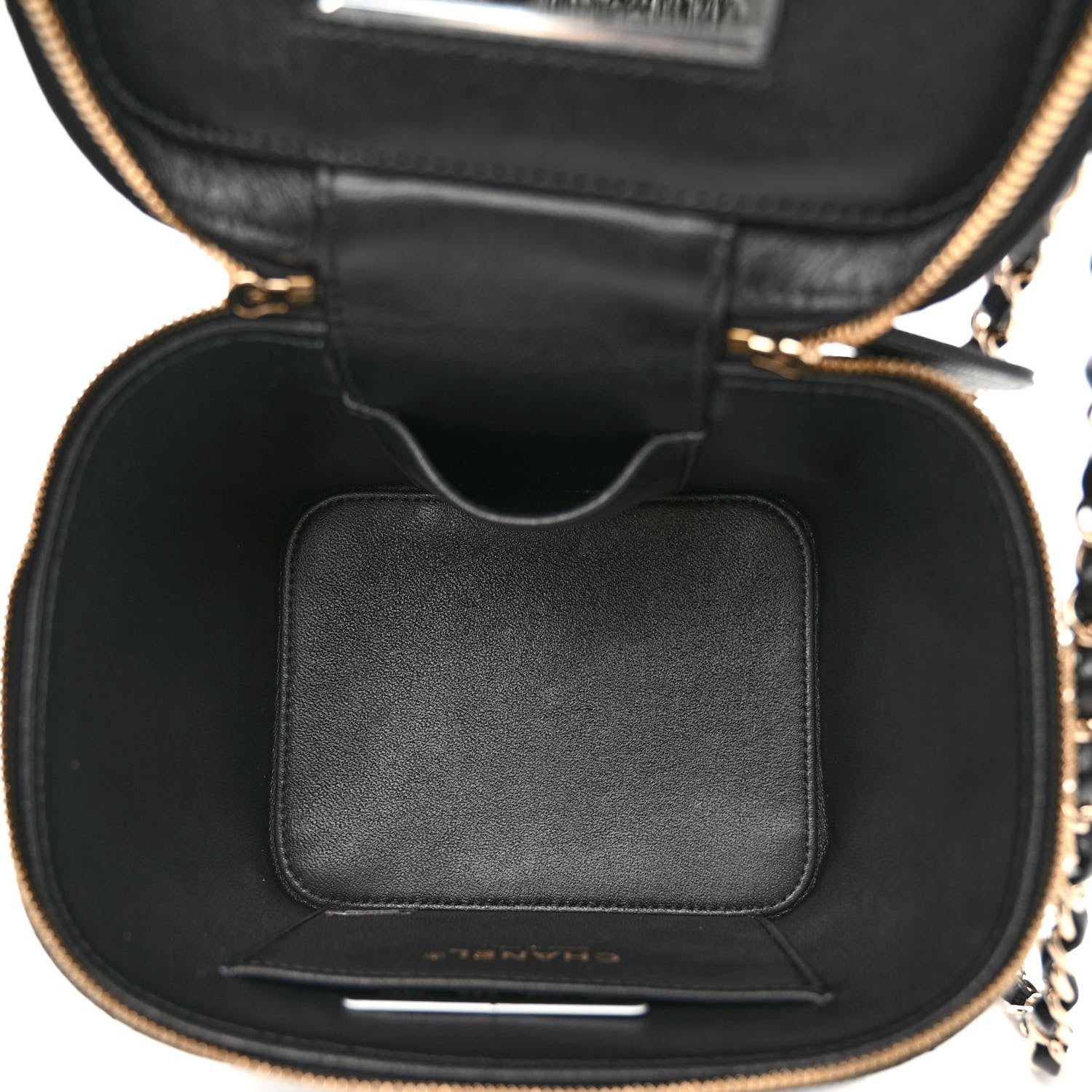 Chanel Caviar Quilted Small Top Handle Vanity Case With Chain Black 5 of 11