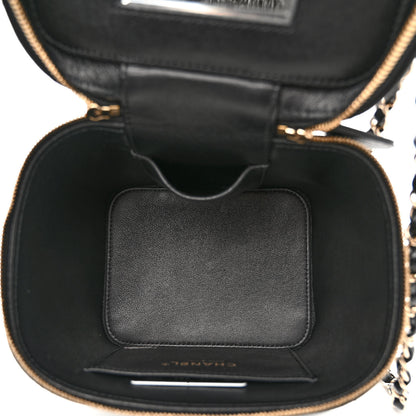 Chanel Caviar Quilted Small Top Handle Vanity Case With Chain Black 5 of 11