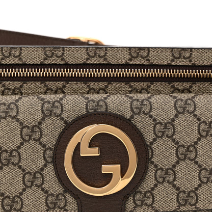 Gucci GG Supreme Monogram Textured Dollar Calfskin Blondie Belt Bag  Beige Ebony New Acero 9 of 11