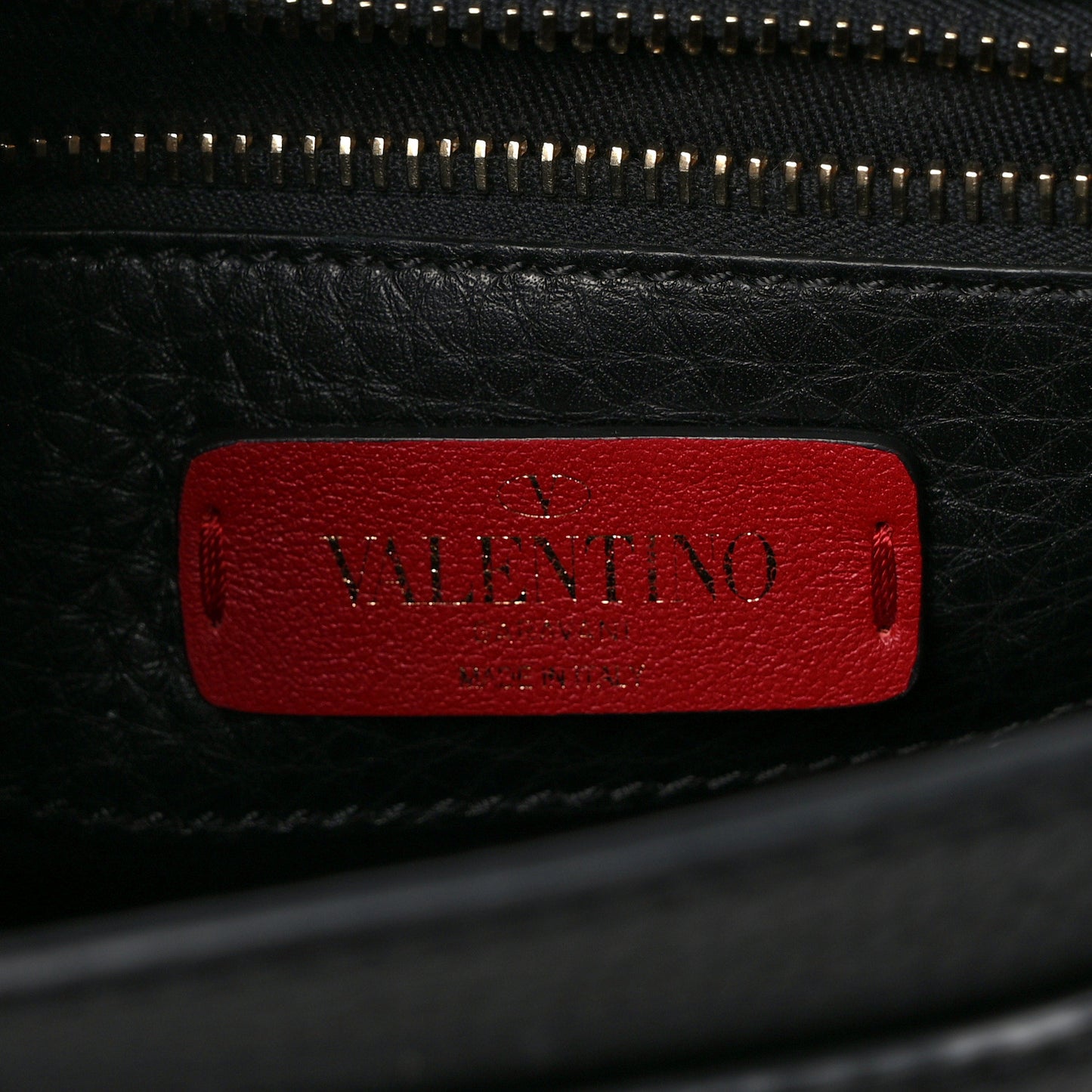 Calfskin Large Rockstud Halfmoon Saddle Bag Black