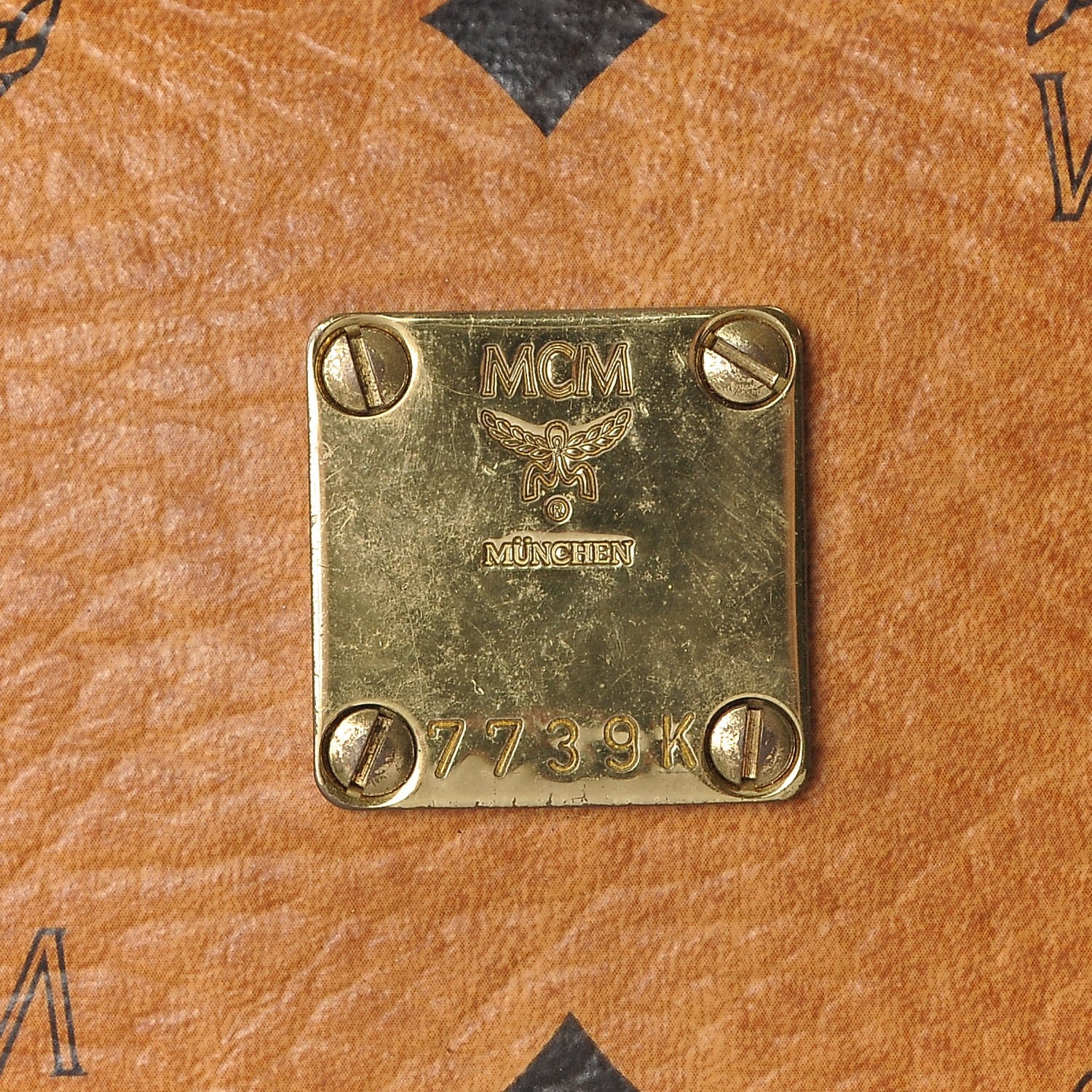 MCM Visetos Boston Bag Cognac 7 of 17