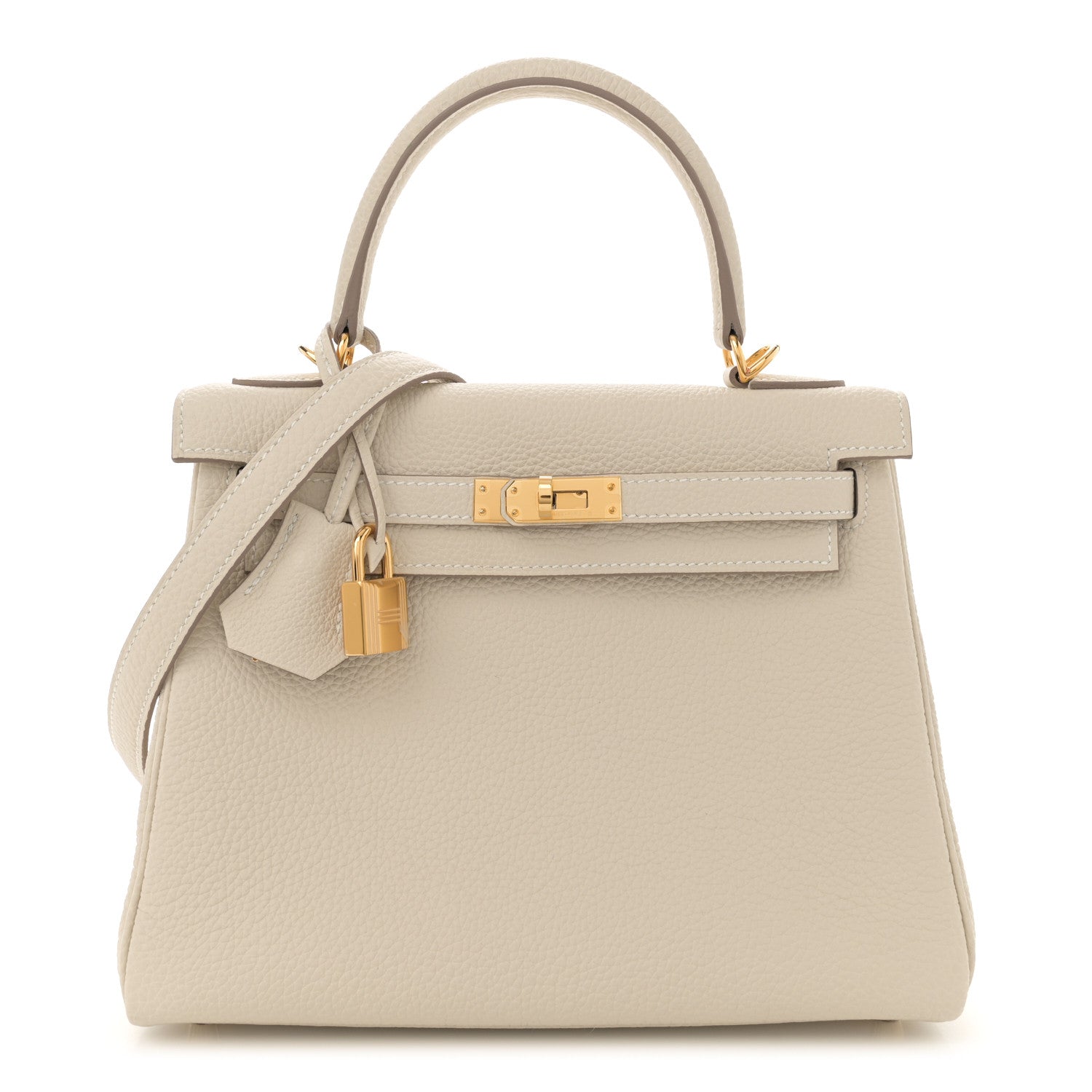 Hermes Togo Kelly Retourne 25 Craie 1 of 11