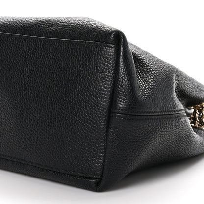 Gucci Pebbled Calfskin Medium Soho Chain Shoulder Bag Black 9 of 11
