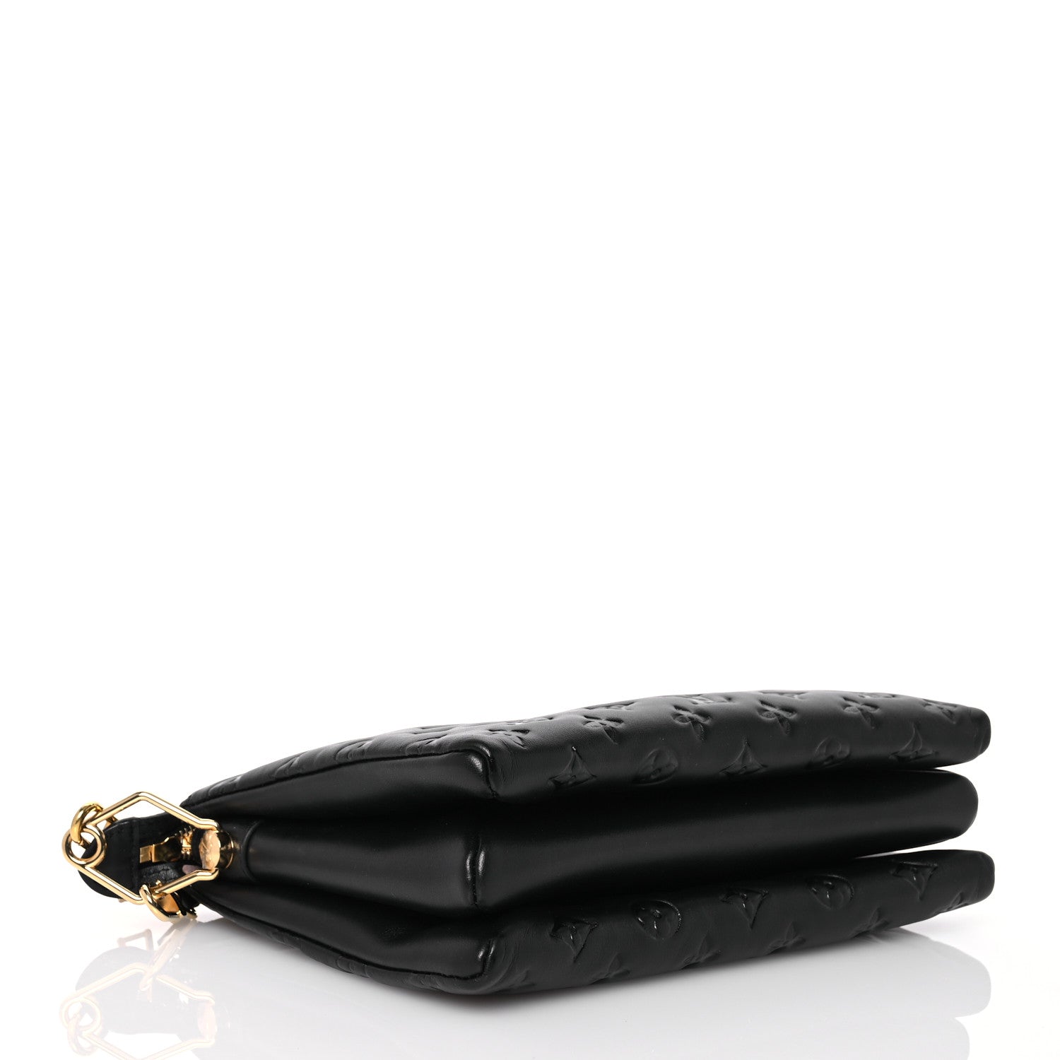 Louis Vuitton Lambskin Embossed Monogram Coussin PM Black 4 of 13