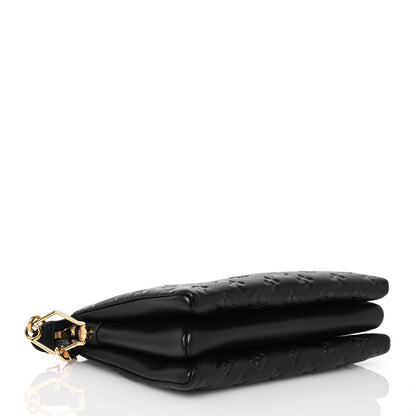 Louis Vuitton Lambskin Embossed Monogram Coussin PM Black 4 of 13