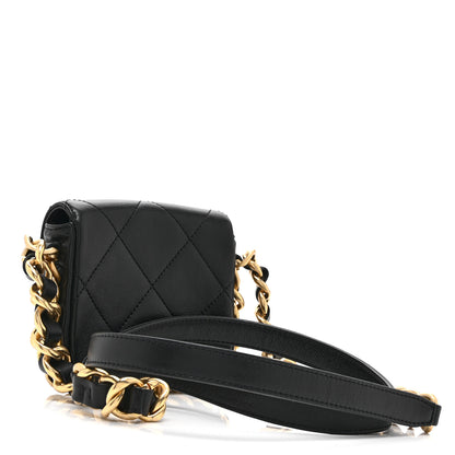 Chanel Calfskin Quilted Mini Framing Chain Bag Black 3 of 10