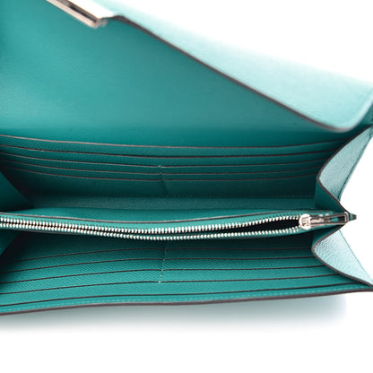 Hermes Epsom Constance Long Wallet Bleu Paon 5 of 7