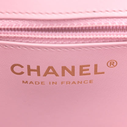 Chanel Shiny Aged Calfskin Quilted Nano Kelly Shopper Pink 6 of 12