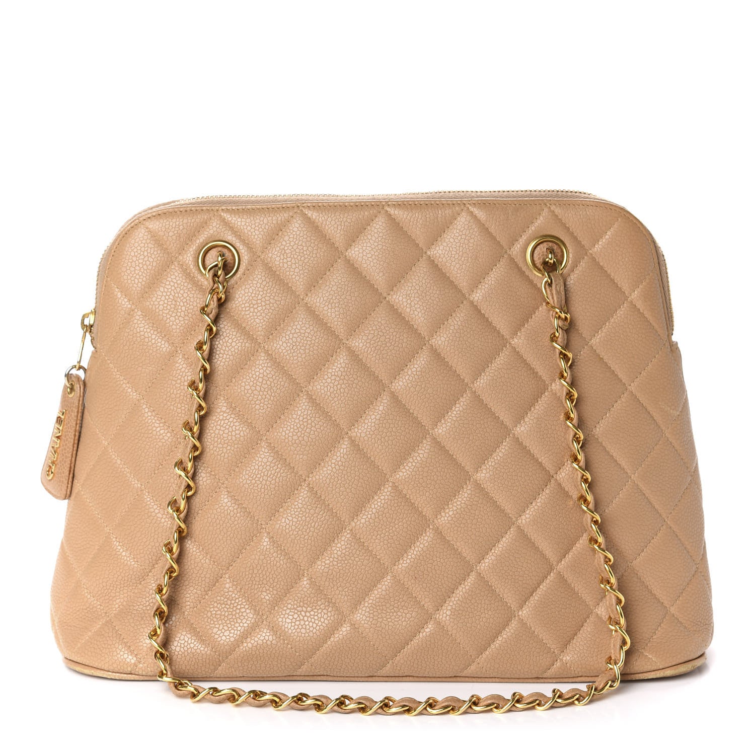 Chanel Caviar Quilted CC Tote Beige 1 of 12