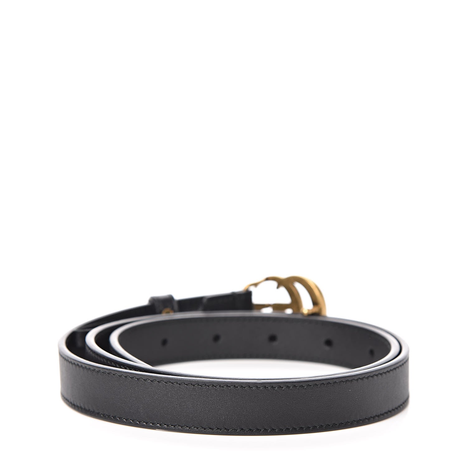 Gucci Calfskin Double G 20mm Belt 80 32 Black 3 of 6