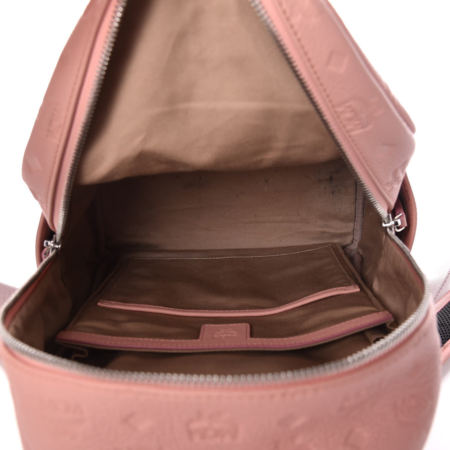 MCM Calfskin Ottomar Monogram Small Backpack Pink 7 of 16