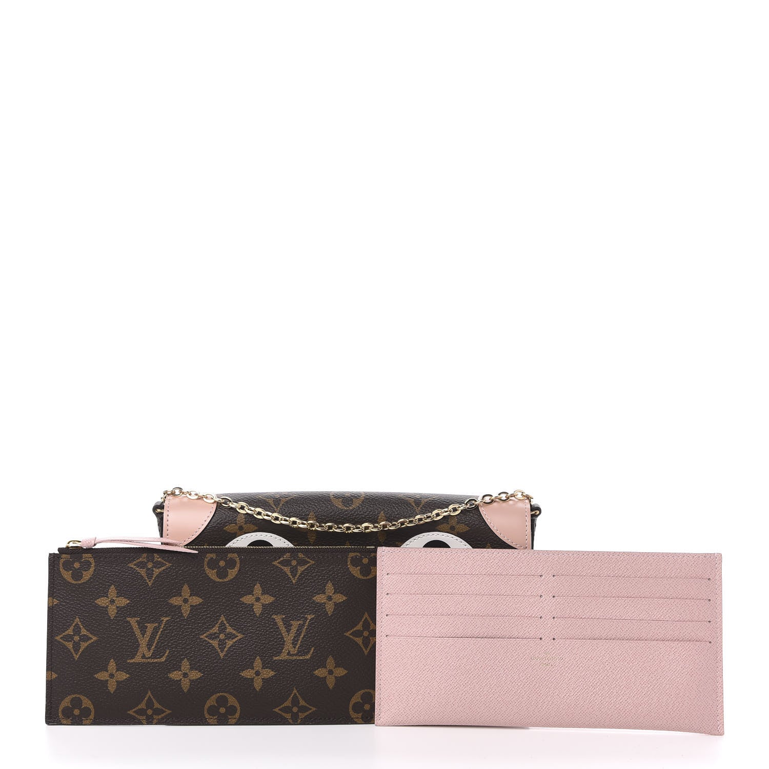 Louis Vuitton Monogram Valentine Dog Pochette Felicie Chain Wallet 10 of 11