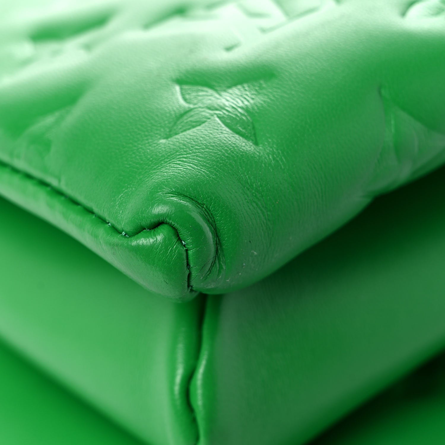 Louis Vuitton Lambskin Embossed Monogram Coussin PM LV Motion Green 9 of 11
