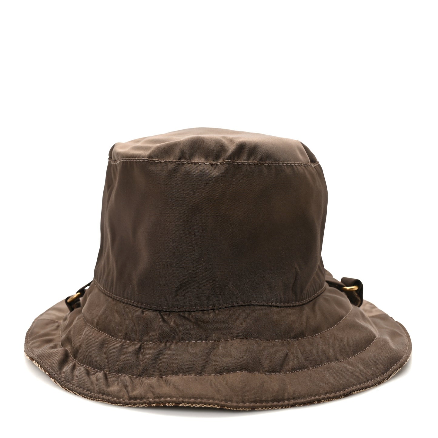 Canvas Monogram Reversible Bucket Hat Brown