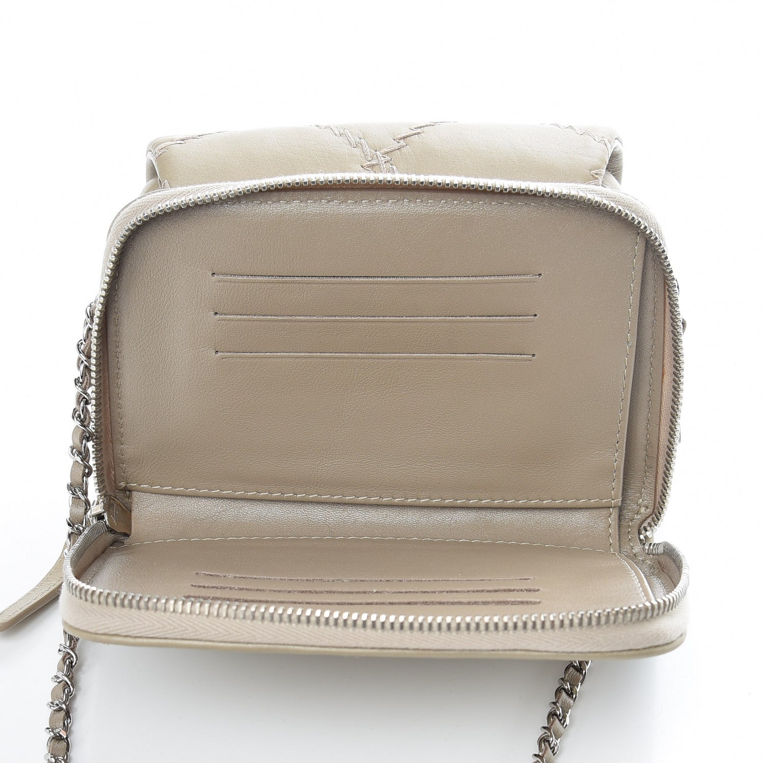 Chanel Metallic Lambskin Stitched New Mini Flap Gold 6 of 13