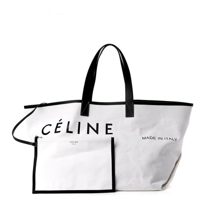 Celine Textile Medium Made In Tote Black White 1 of 9