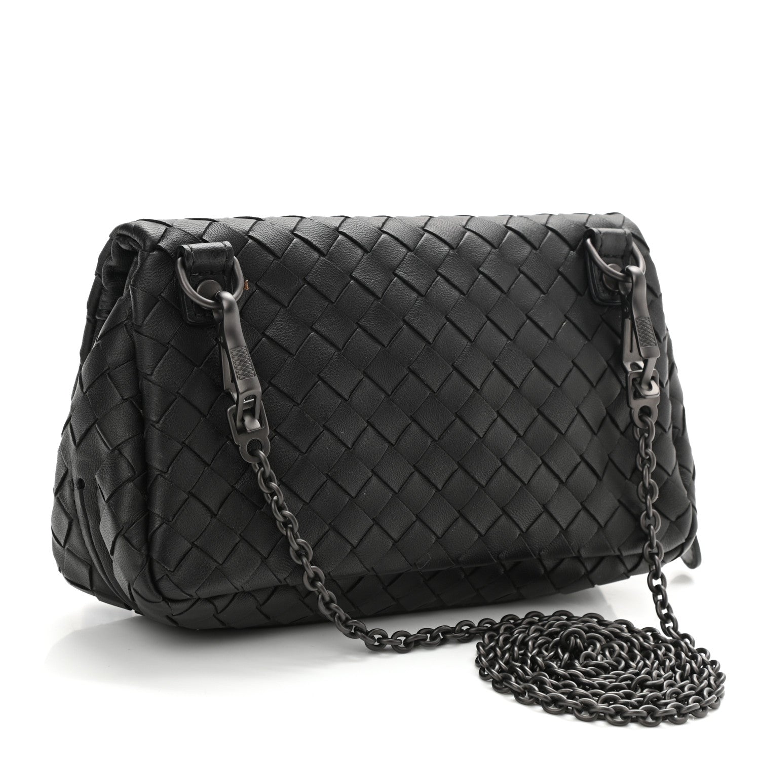 Bottega Veneta Nappa Intrecciato Small Chain Crossbody Black 3 of 12