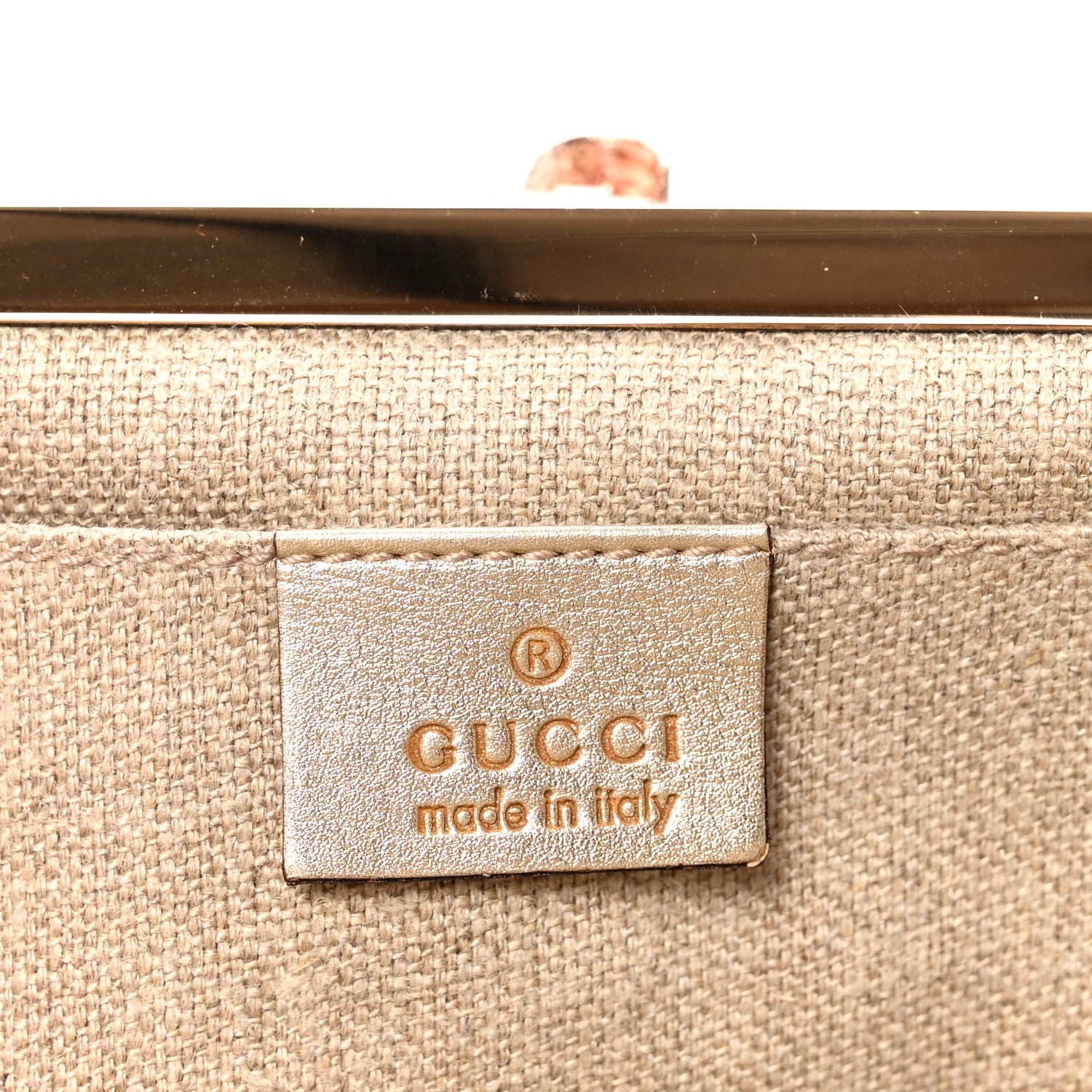 Gucci Metallic Calfskin Jeweled Dragon Evening Bag Gold 6 of 10