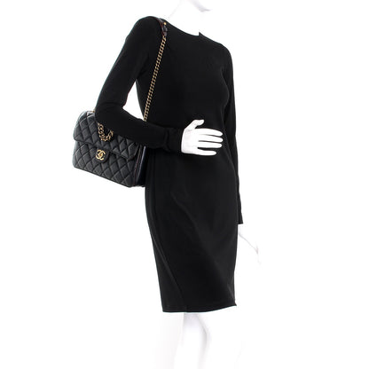 Chanel Calfskin Quilted Large Perfect Edge Flap Black 2 of 7