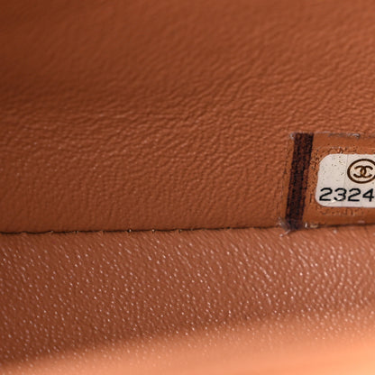 Chanel Lambskin Quilted Mini Square Flap Brown 7 of 10