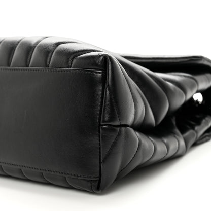 Saint Laurent Calfskin Y Quilted Monogram Monochrome Medium Loulou Chain Satchel Black 10 of 11