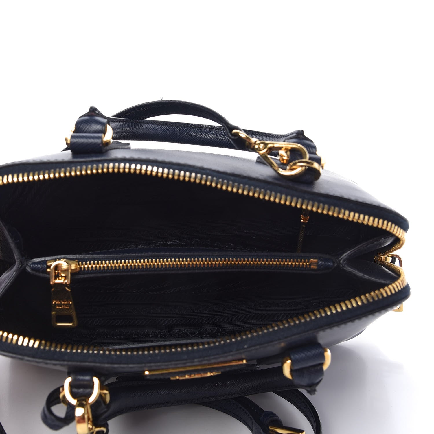 Prada Saffiano Lux Small Promenade Tote Baltico 5 of 10